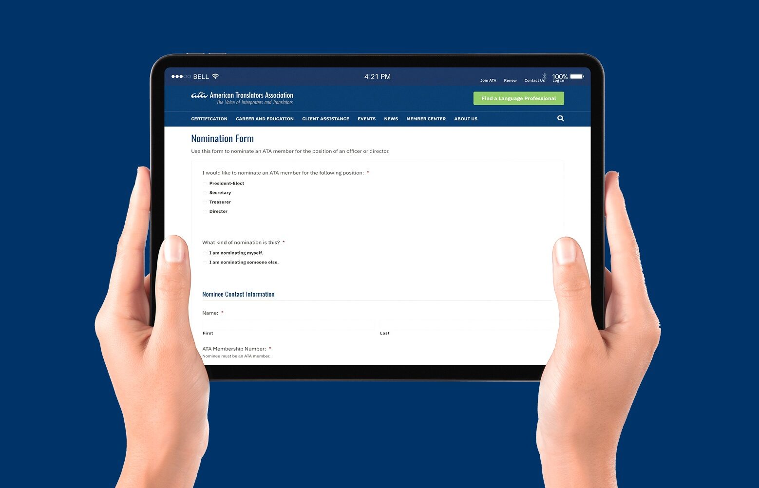 Call for Nominations ATA Officers and Directors American Translators