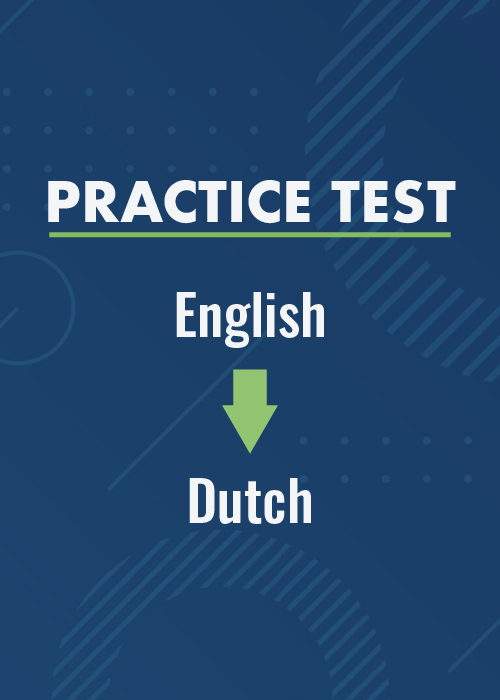 English to Dutch Practice Test
