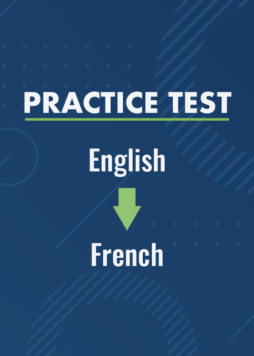 English to French Practice Test