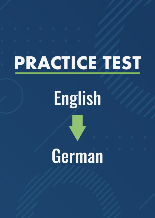 English to German Practice Test