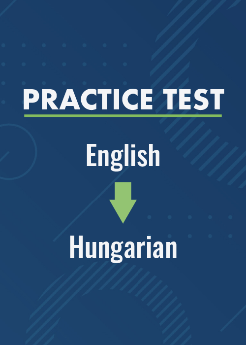 English to Hungarian Practice Test
