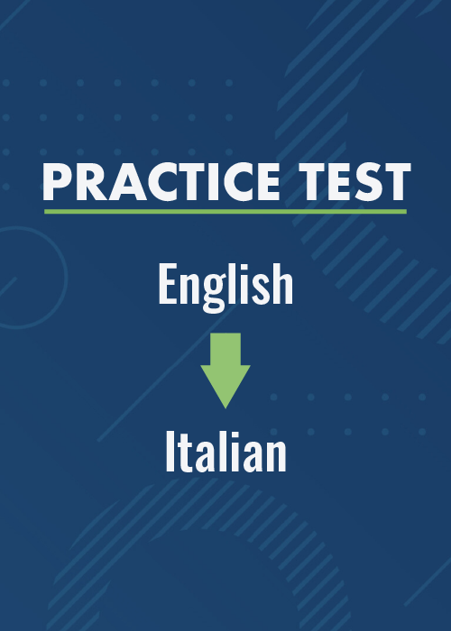 English to Italian Practice Test