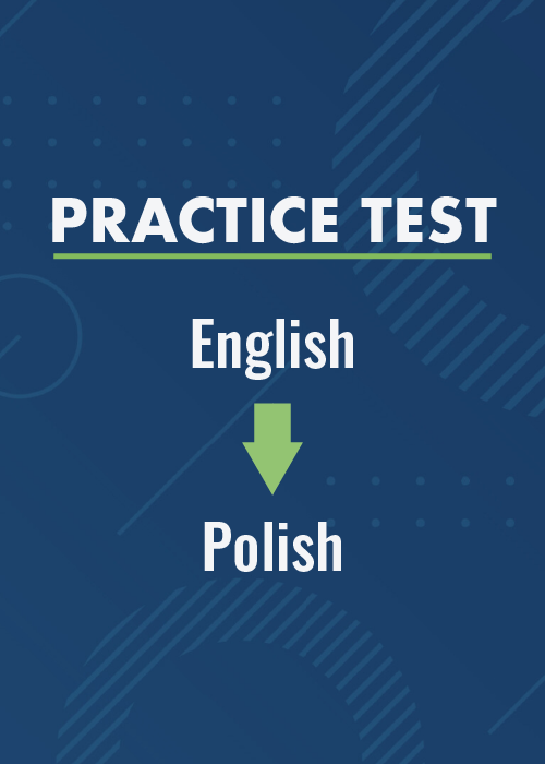 English to Polish Practice Test