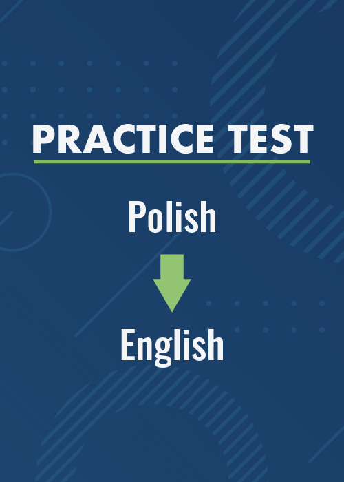 Polish to English Practice Test