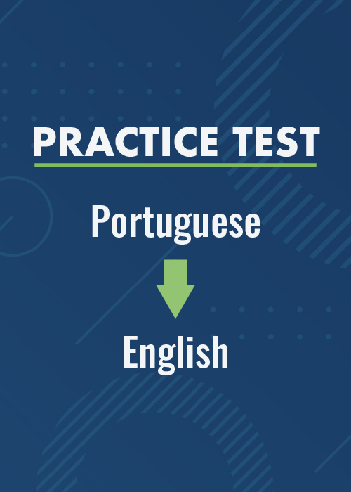 Portuguese to English Practice Test 