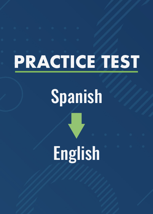 Spanish to English Practice Test