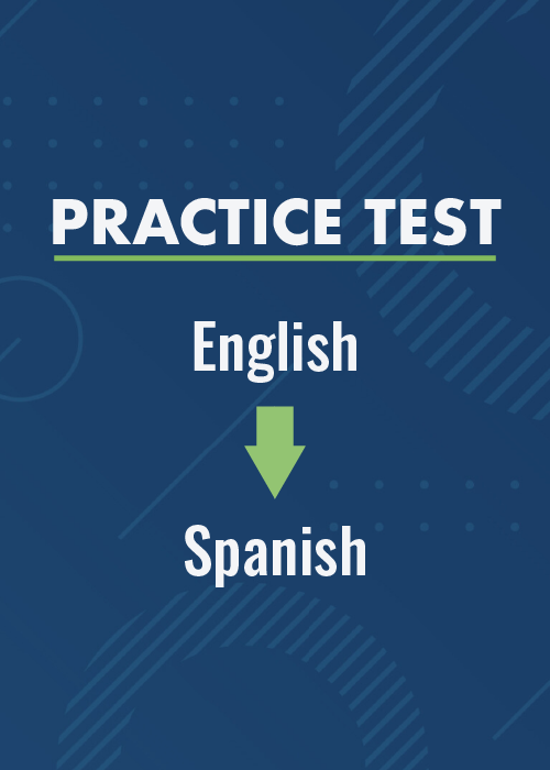 English to Spanish Practice Test