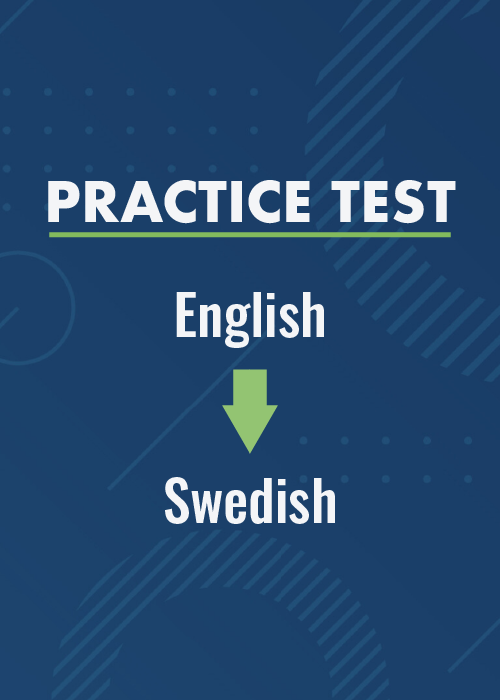 English to Swedish Practice Test