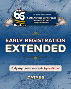 ATA66 Early Registration Deadline Extended