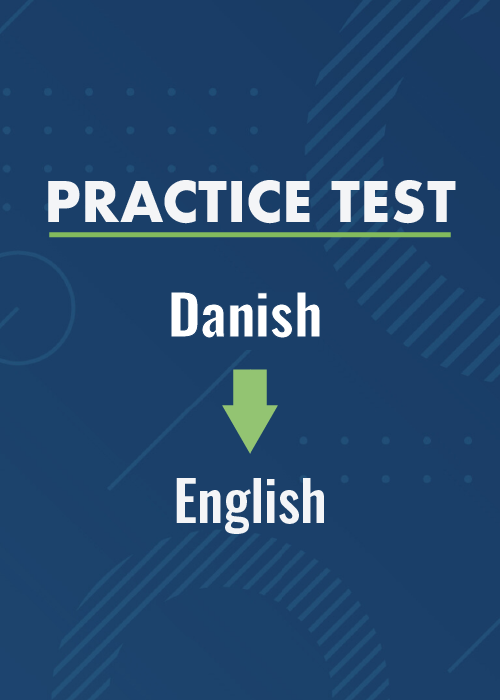 Practice Test Danish to English